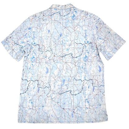 Louis Vuitton Shirt Blouse Top Map Light Blue #L