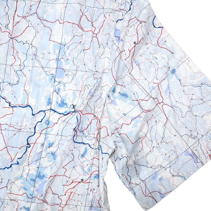 Louis Vuitton Shirt Blouse Top Map Light Blue #L