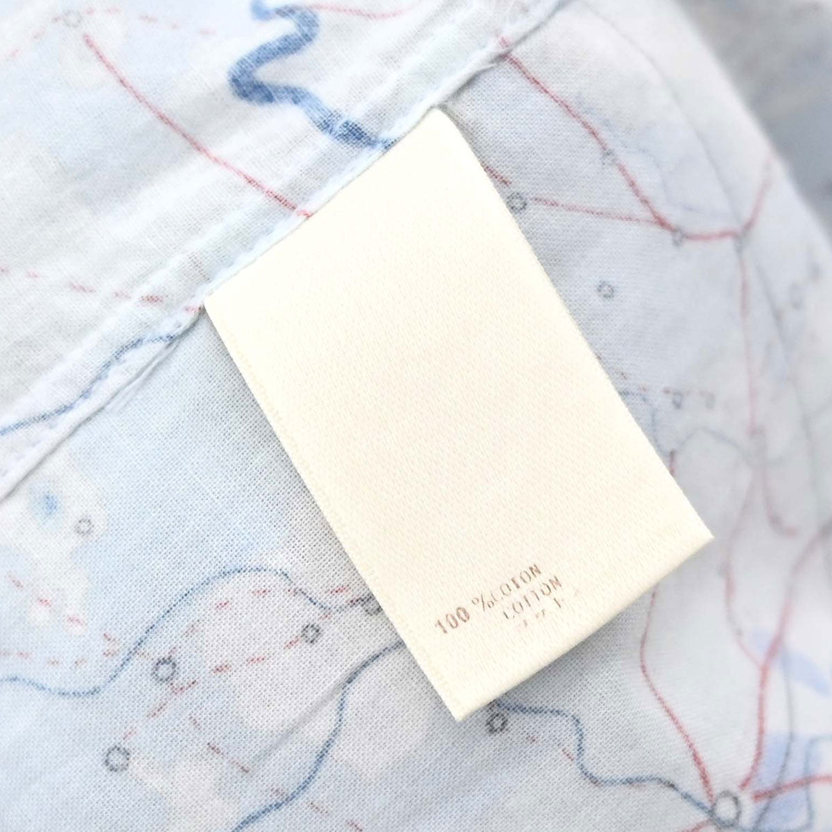 Louis Vuitton Shirt Blouse Top Map Light Blue #L