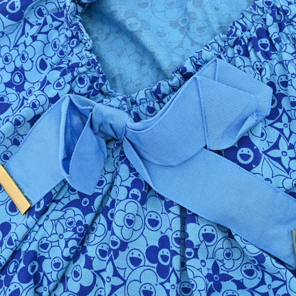 Louis Vuitton Monogram Flower Print T-shirt Blue #XS