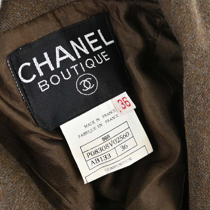 Chanel 1996 Double Breasted Jacket Brown #36