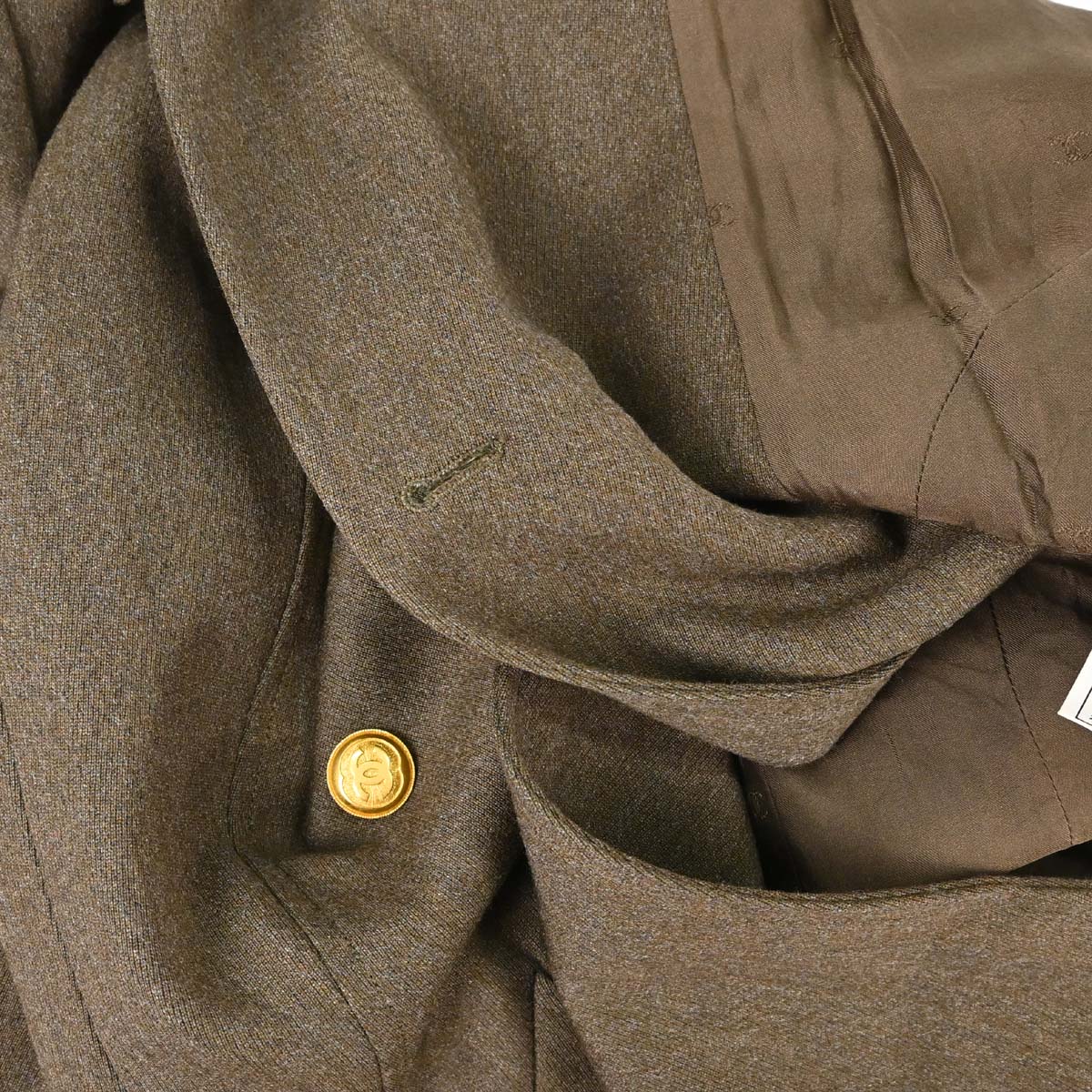 Chanel 1996 Double Breasted Jacket Brown #36