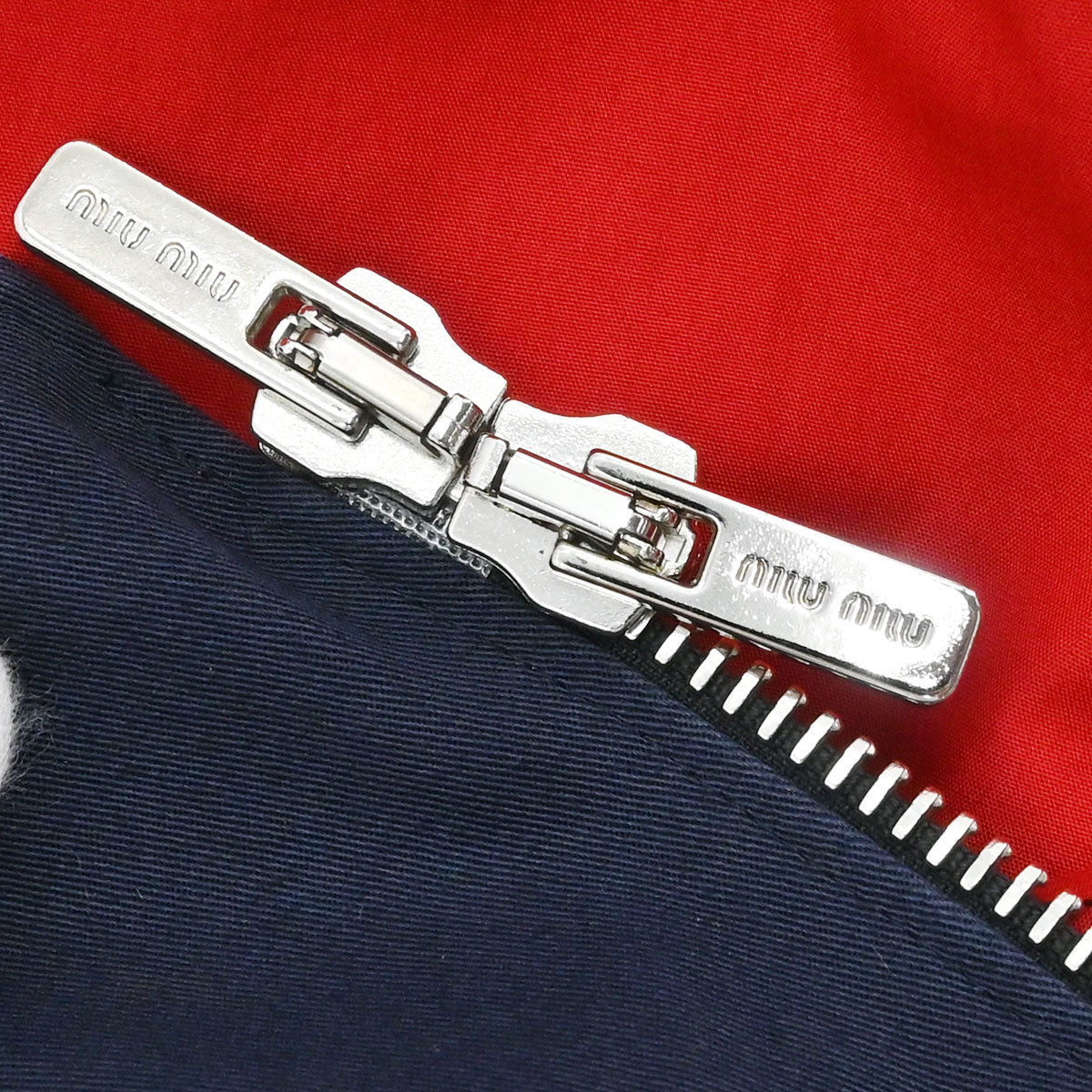 Miu Miu 2015 Zip Up Coat Navy Red #36