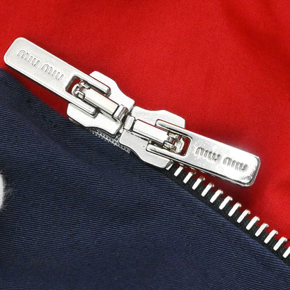 Miu Miu 2015 Zip Up Coat Navy Red #36