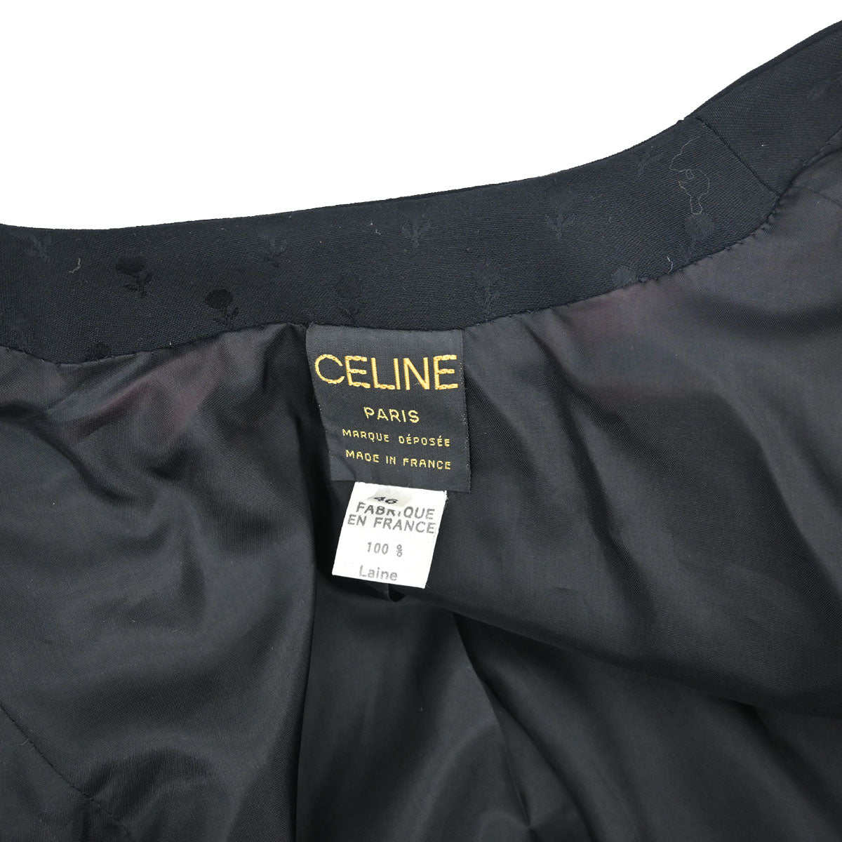 Celine Collarless Jacket Black #46