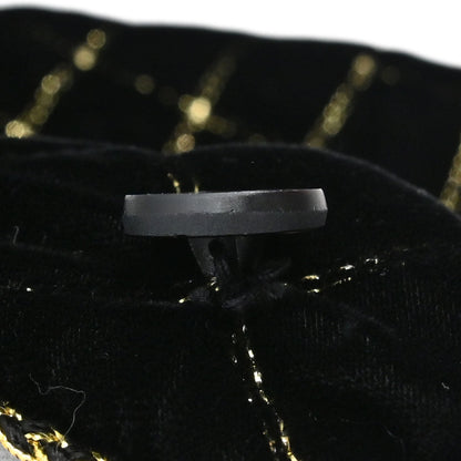 Celine Collarless Velvet Jacket Glitter Black #46