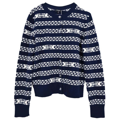 Chanel 2017 Cardigan Navy #38