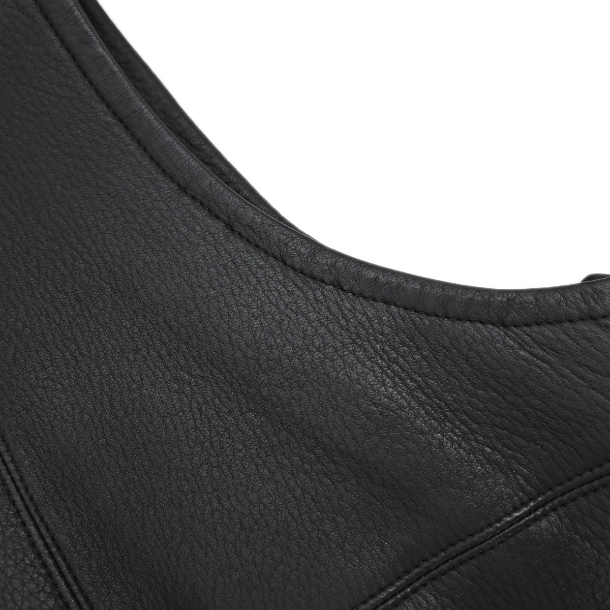 Hermes Sleeveless Jacket Vest Deerskin Black #42