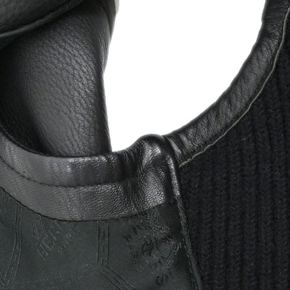 Hermes Sleeveless Jacket Vest Deerskin Black #42