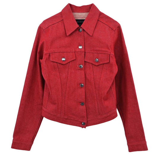Gucci 1999 Denim Jacket Red #40