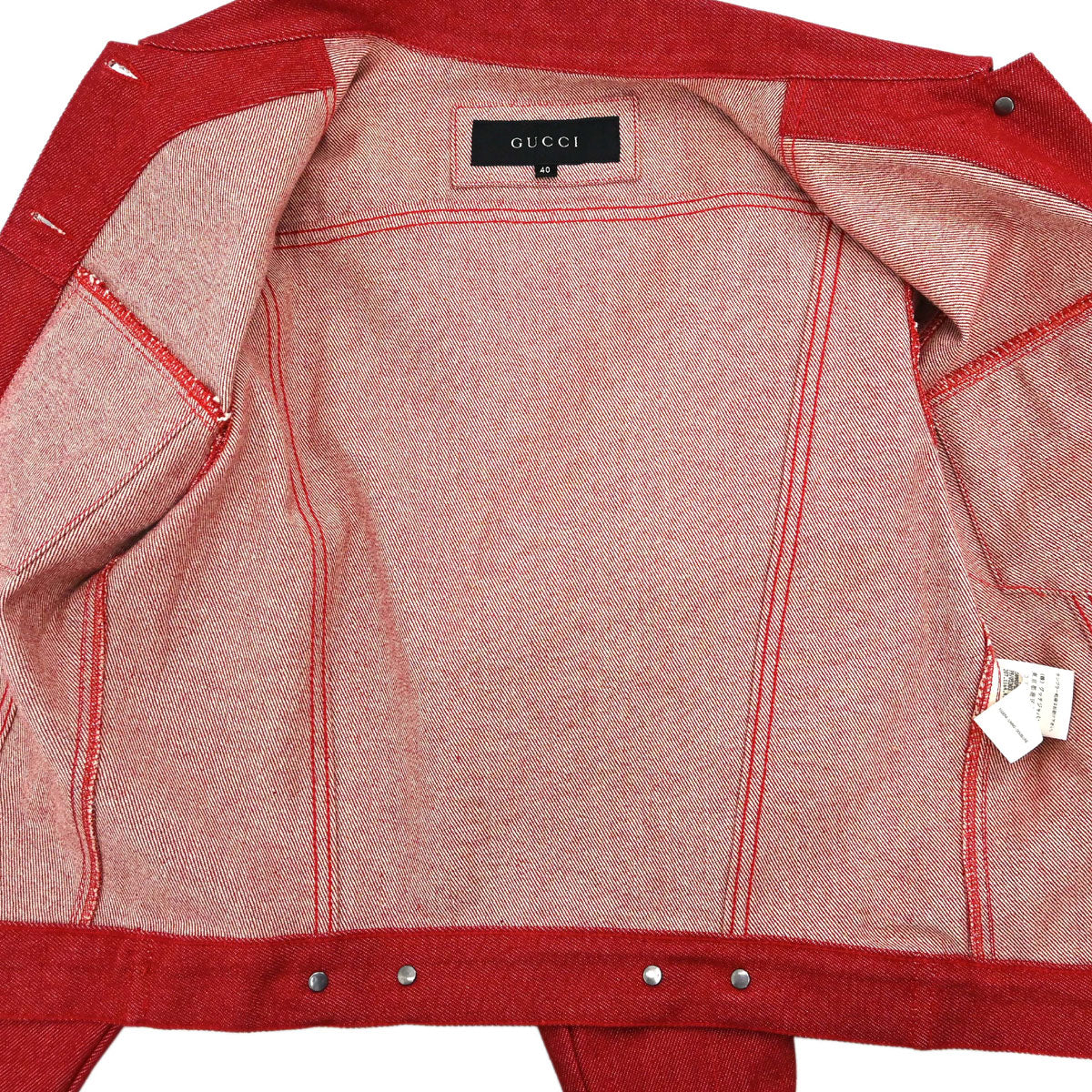 Gucci 1999 Denim Jacket Red #40