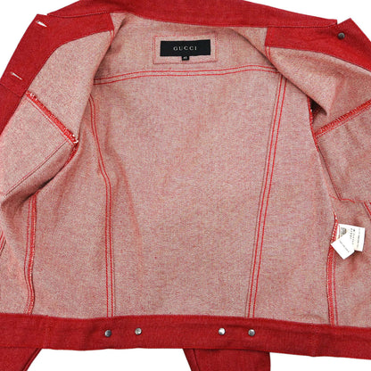 Gucci 1999 Denim Jacket Red #40