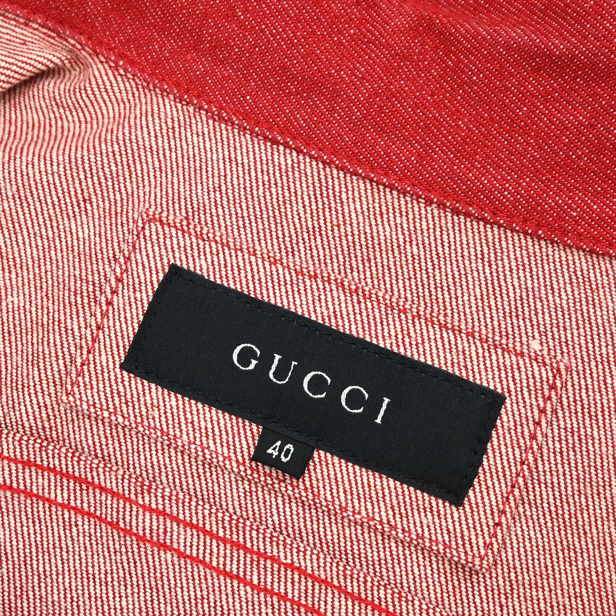 Gucci 1999 Denim Jacket Red #40