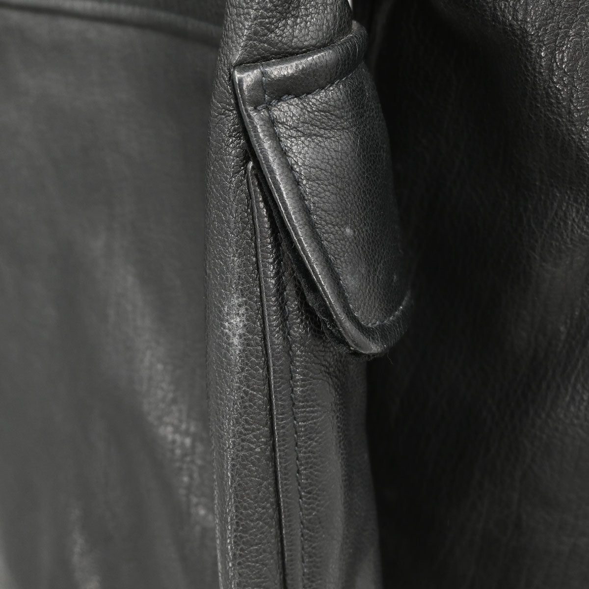 Gucci Single Breasted Genuine Leather Jacket Black