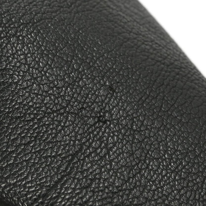 Gucci Single Breasted Genuine Leather Jacket Black