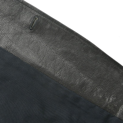 Gucci Single Breasted Genuine Leather Jacket Black