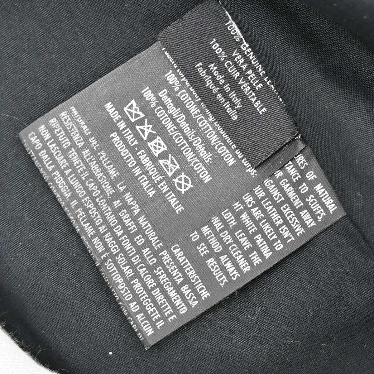 Gucci Single Breasted Genuine Leather Jacket Black