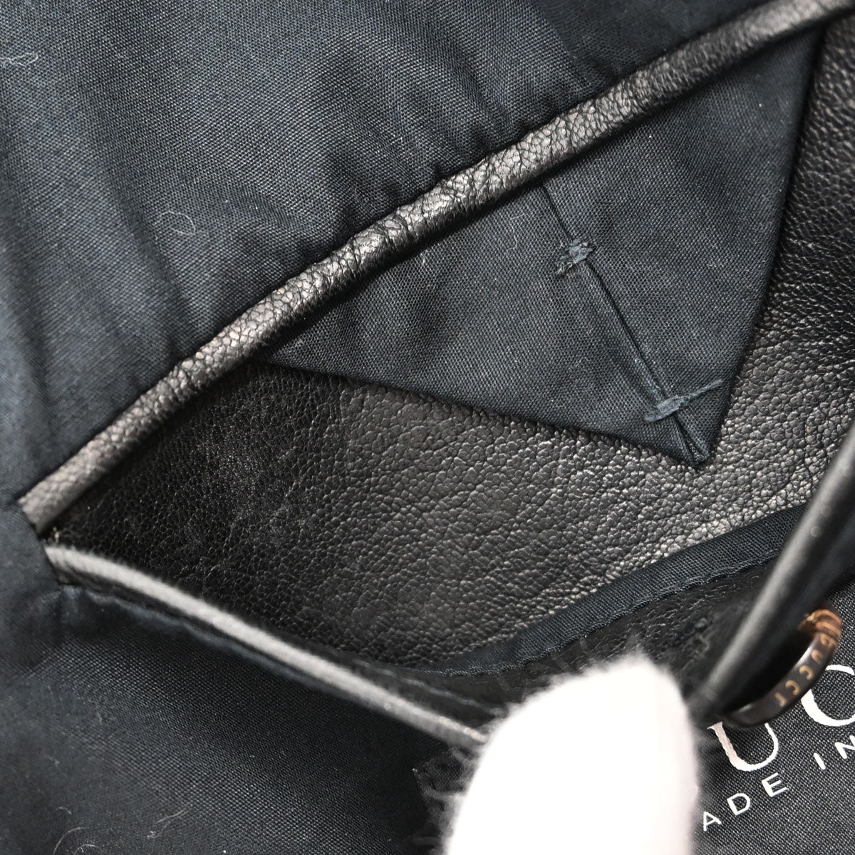Gucci Single Breasted Genuine Leather Jacket Black