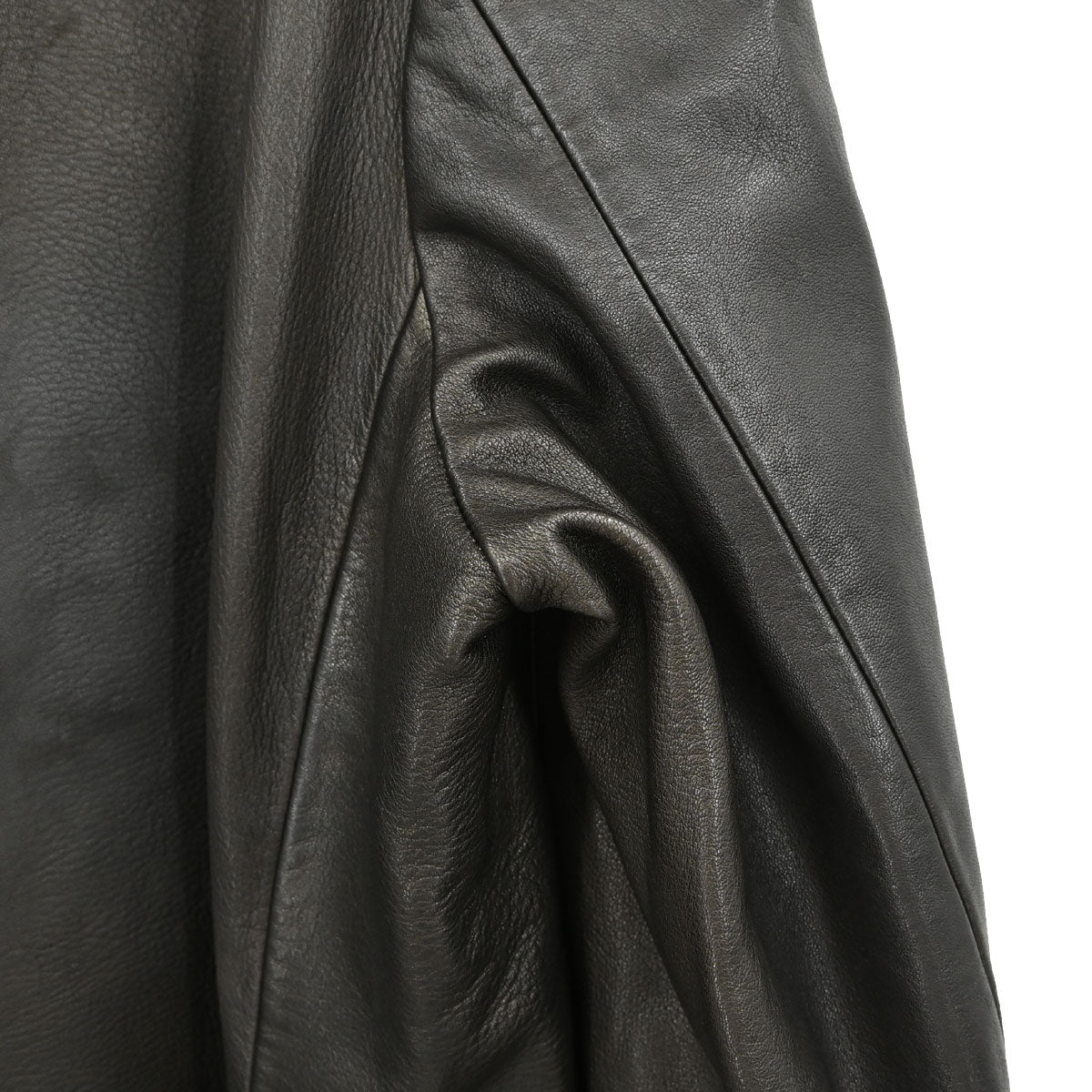 Gucci Double Breasted Genuine Leather Jacket Black #52