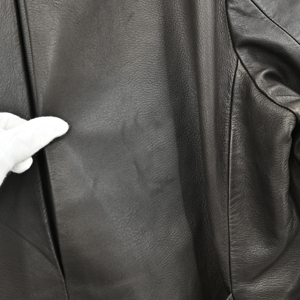 Gucci Double Breasted Genuine Leather Jacket Black #52