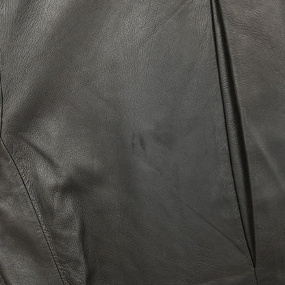 Gucci Double Breasted Genuine Leather Jacket Black #52