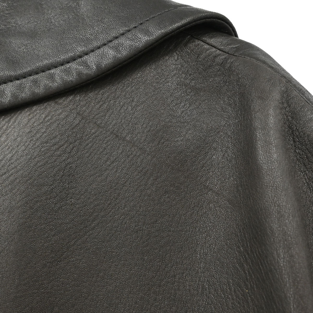 Gucci Double Breasted Genuine Leather Jacket Black #52