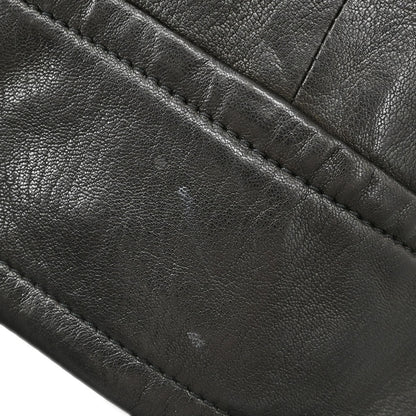 Gucci Double Breasted Genuine Leather Jacket Black #52