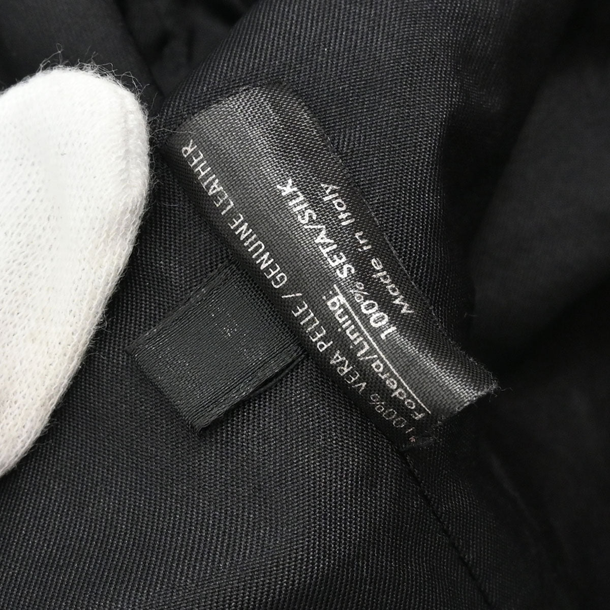 Gucci Double Breasted Genuine Leather Jacket Black #52