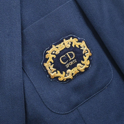 Christian Dior Sports Single Breasted Emblem Jacket Navy  #M