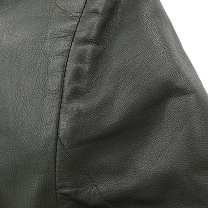 Hermes Single Breasted Jacket Lambskin Dark Green #50