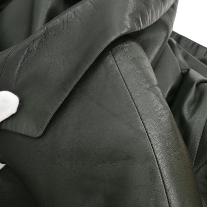 Hermes Single Breasted Jacket Lambskin Dark Green #50