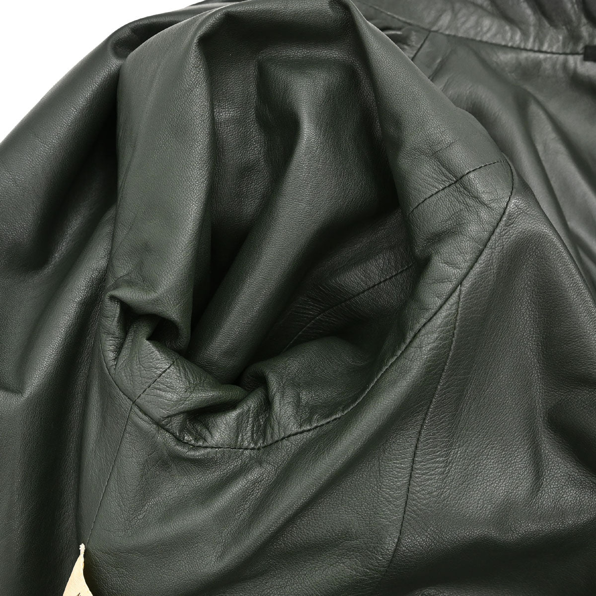 Hermes Single Breasted Jacket Lambskin Dark Green #50