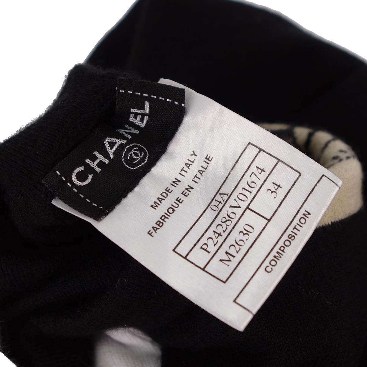 Chanel 2004 Long Sleeve Turtleneck Top Black #34