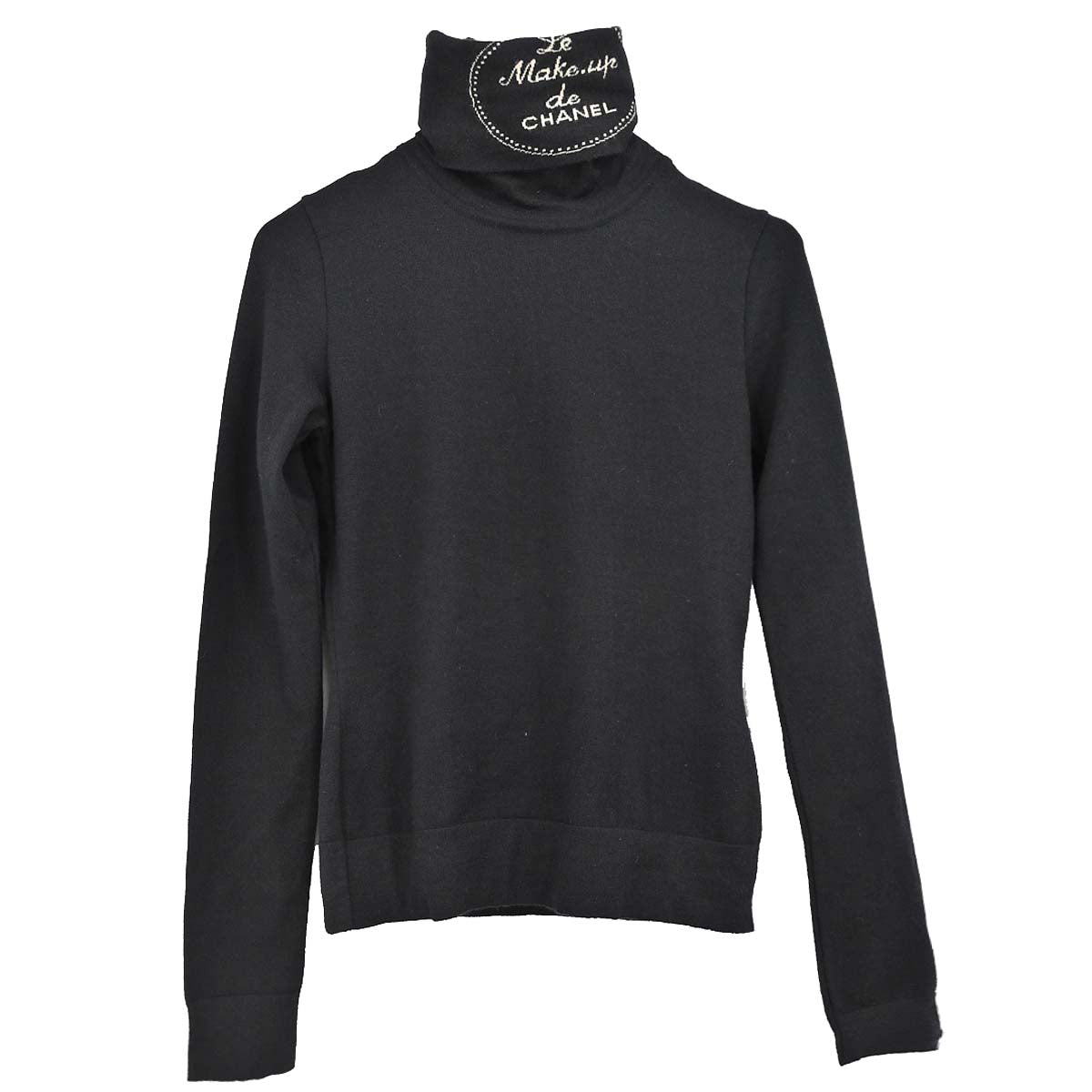 Chanel 2004 Long Sleeve Turtleneck Top Black #34