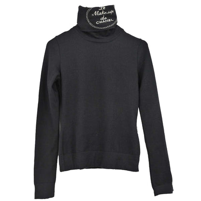 Chanel 2004 Long Sleeve Turtleneck Top Black #34