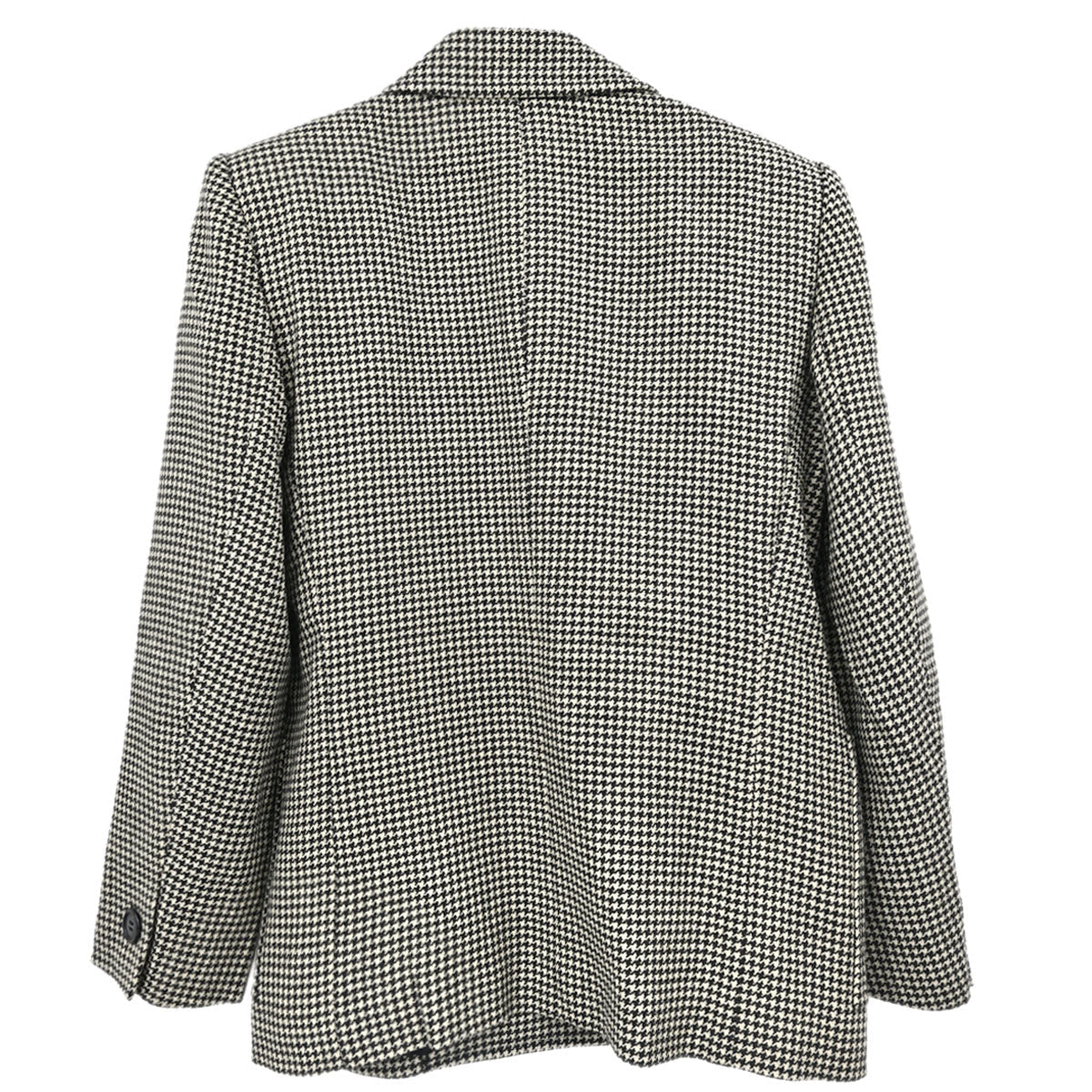 Yves Saint Laurent Double Breasted Houndstooth Jacket Black #M