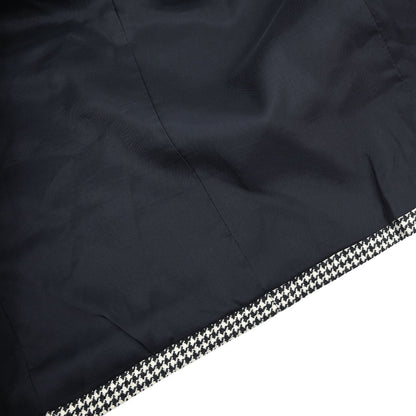 Yves Saint Laurent Double Breasted Houndstooth Jacket Black #M