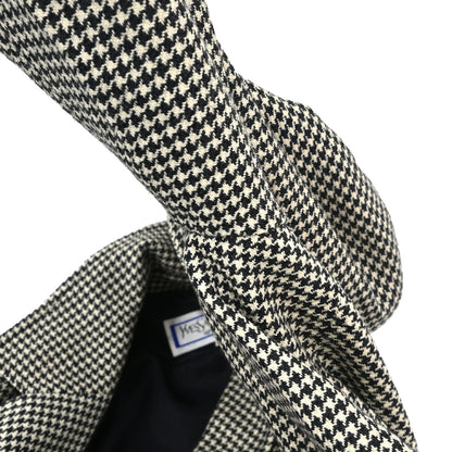 Yves Saint Laurent Double Breasted Houndstooth Jacket Black #M