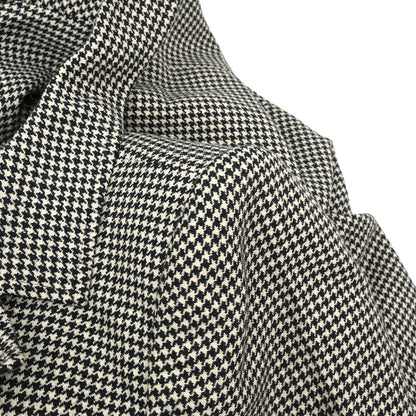 Yves Saint Laurent Double Breasted Houndstooth Jacket Black #M