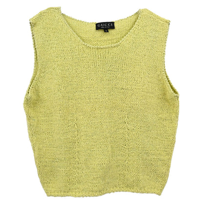 Gucci 1996 Set Cardigan Top Yellow #S
