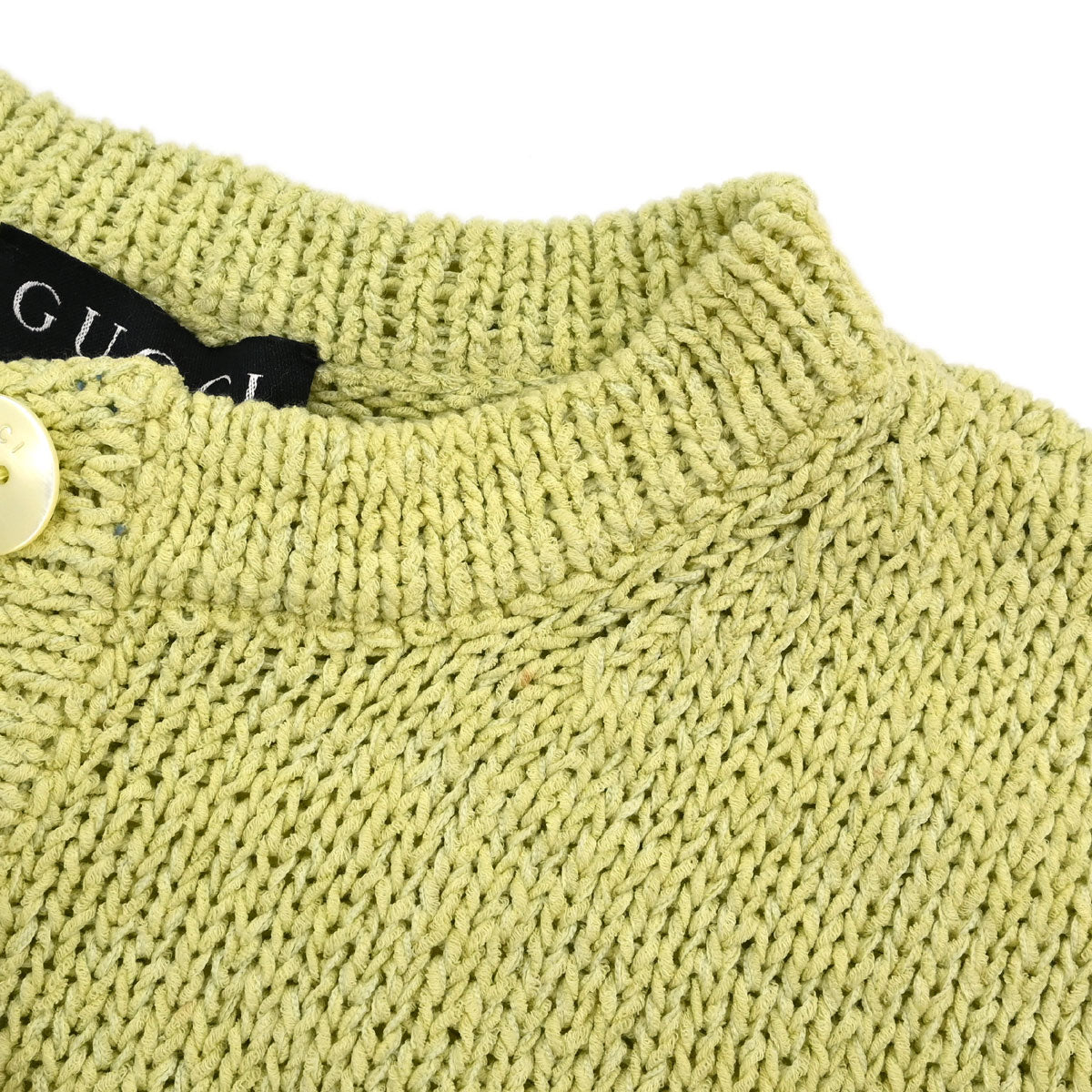Gucci 1996 Set Cardigan Top Yellow #S
