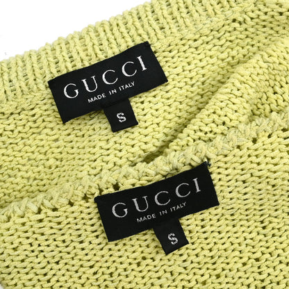 Gucci 1996 Set Cardigan Top Yellow #S