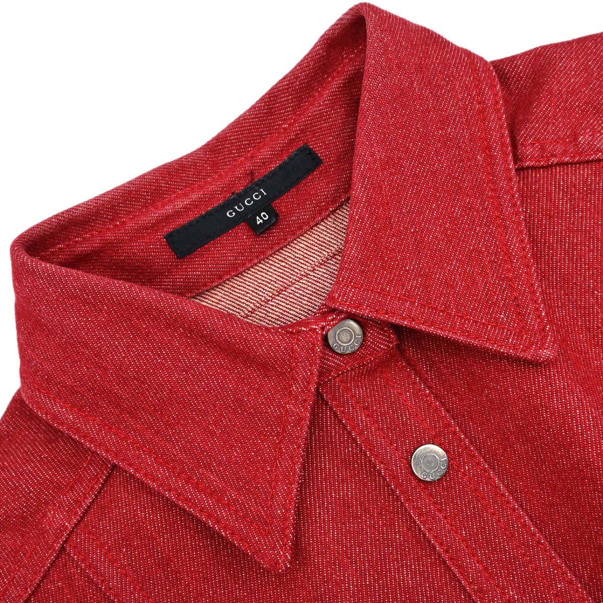 Gucci 1999 Denim Jacket Red  #40