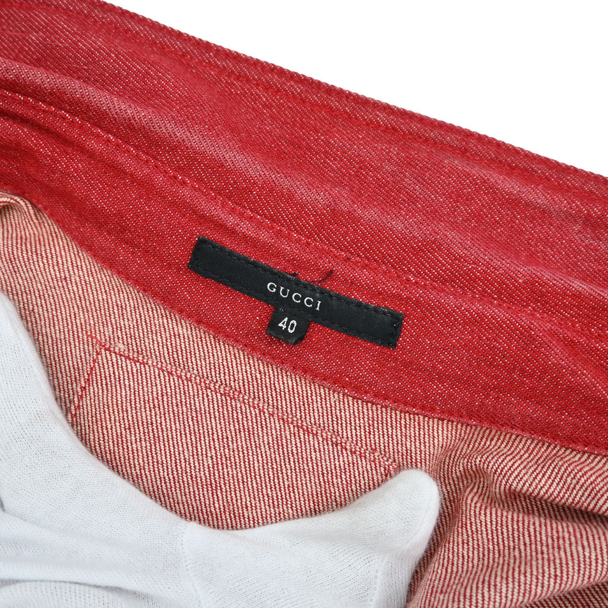 Gucci 1999 Denim Jacket Red  #40