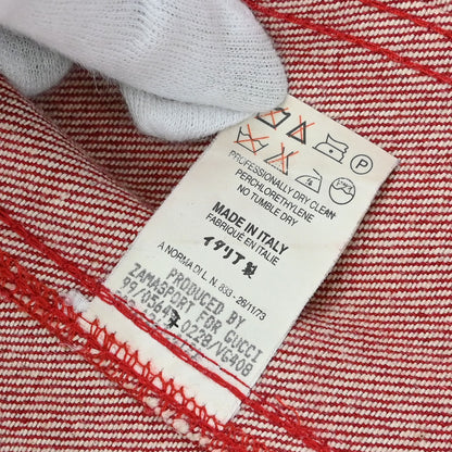Gucci 1999 Denim Jacket Red  #40