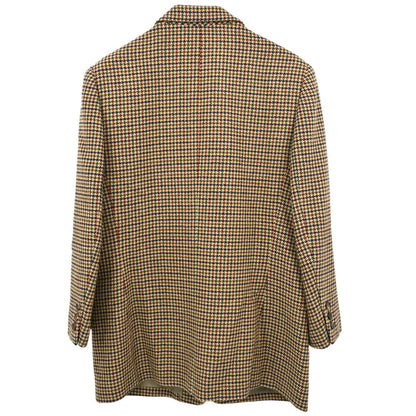 Burberrys Single Breasted Houndstooth Tweed Jacket Brown #40–42