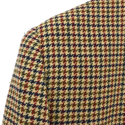 Burberrys Single Breasted Houndstooth Tweed Jacket Brown #40–42