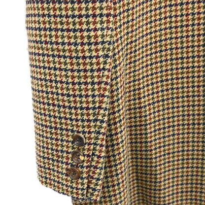 Burberrys Single Breasted Houndstooth Tweed Jacket Brown #40–42