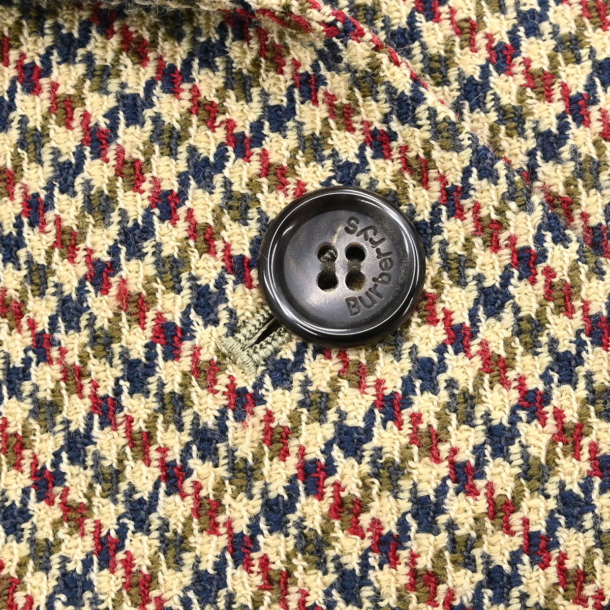 Burberrys Single Breasted Houndstooth Tweed Jacket Brown #40–42
