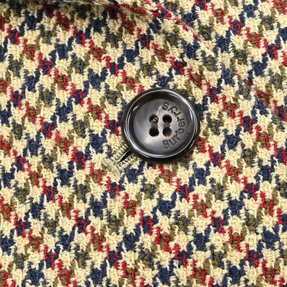 Burberrys Single Breasted Houndstooth Tweed Jacket Brown #40–42